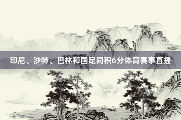 印尼、沙特、巴林和国足同积6分体育赛事直播