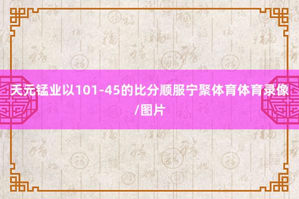 天元锰业以101-45的比分顺服宁聚体育体育录像/图片