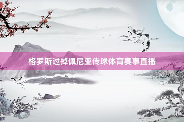 格罗斯过掉佩尼亚传球体育赛事直播