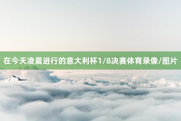 在今天凌晨进行的意大利杯1/8决赛体育录像/图片