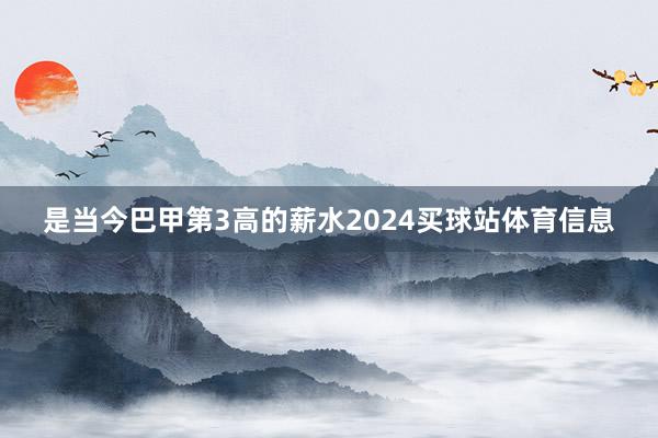 是当今巴甲第3高的薪水2024买球站体育信息