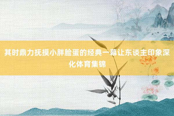 其时鼎力抚摸小胖脸蛋的经典一幕让东谈主印象深化体育集锦