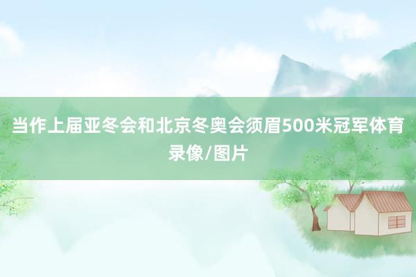 当作上届亚冬会和北京冬奥会须眉500米冠军体育录像/图片