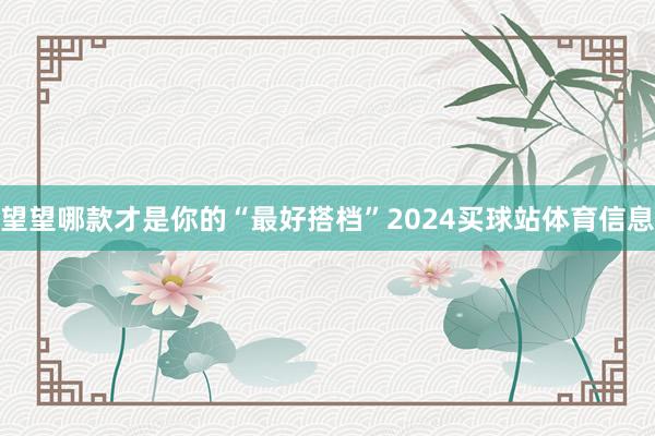 望望哪款才是你的“最好搭档”2024买球站体育信息