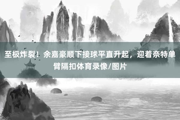 至极炸裂！余嘉豪顺下接球平直升起，迎着奈特单臂隔扣体育录像/图片