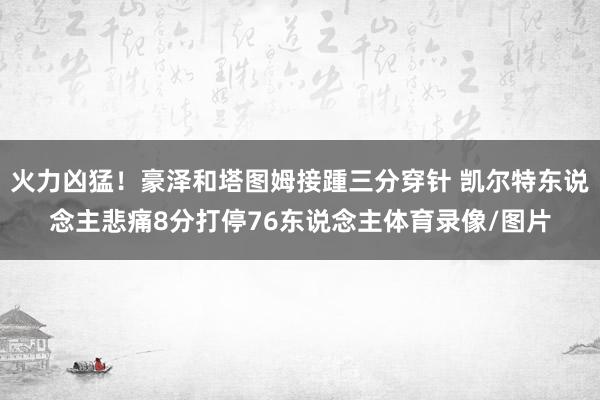火力凶猛！豪泽和塔图姆接踵三分穿针 凯尔特东说念主悲痛8分打停76东说念主体育录像/图片