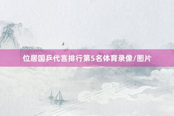 位居国乒代言排行第5名体育录像/图片