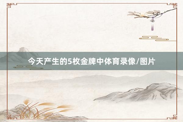 今天产生的5枚金牌中体育录像/图片