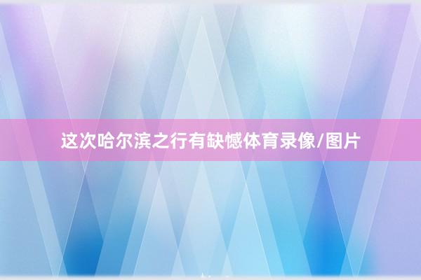 这次哈尔滨之行有缺憾体育录像/图片