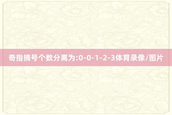 奇指摘号个数分离为:0-0-1-2-3体育录像/图片