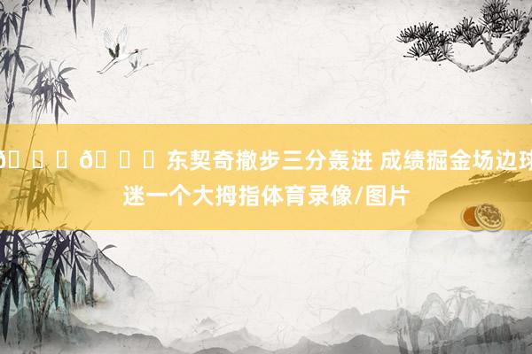 👍😛东契奇撤步三分轰进 成绩掘金场边球迷一个大拇指体育录像/图片