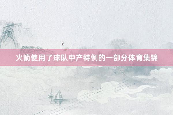 火箭使用了球队中产特例的一部分体育集锦