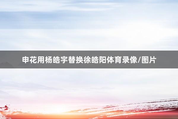 申花用杨皓宇替换徐皓阳体育录像/图片