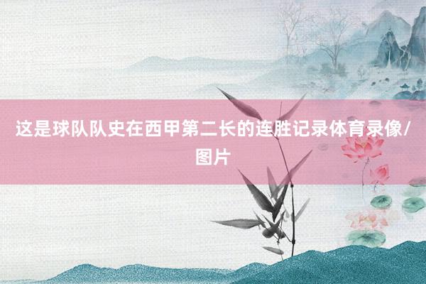 这是球队队史在西甲第二长的连胜记录体育录像/图片
