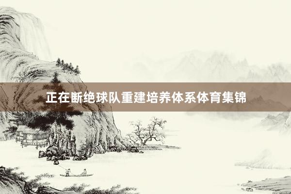 正在断绝球队重建培养体系体育集锦