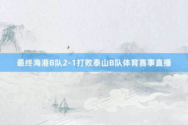 最终海港B队2-1打败泰山B队体育赛事直播