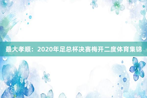 最大孝顺：2020年足总杯决赛梅开二度体育集锦