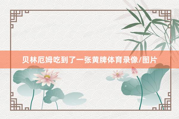 贝林厄姆吃到了一张黄牌体育录像/图片
