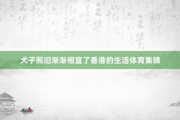 犬子照旧渐渐相宜了香港的生活体育集锦