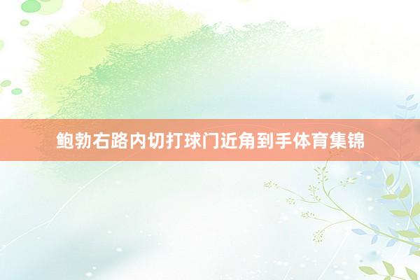 鲍勃右路内切打球门近角到手体育集锦
