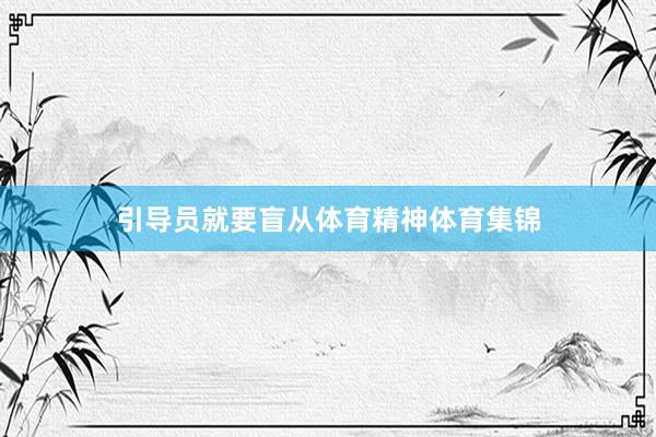 引导员就要盲从体育精神体育集锦