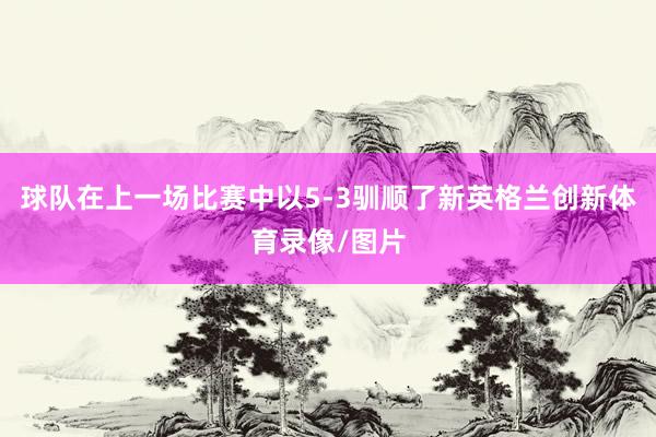 球队在上一场比赛中以5-3驯顺了新英格兰创新体育录像/图片