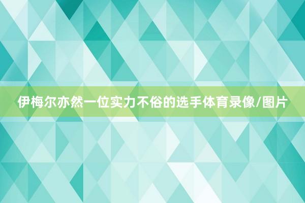 伊梅尔亦然一位实力不俗的选手体育录像/图片