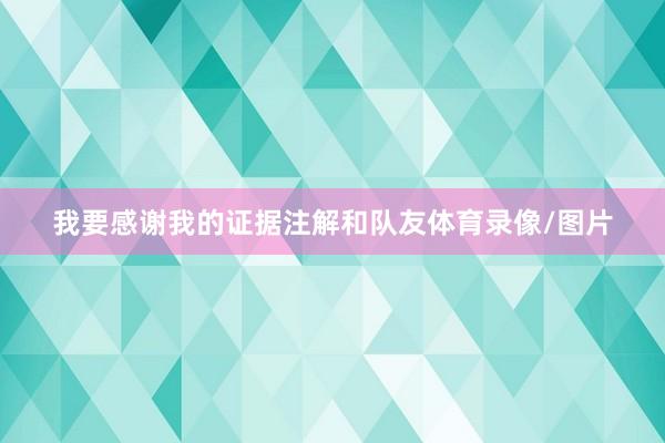 我要感谢我的证据注解和队友体育录像/图片