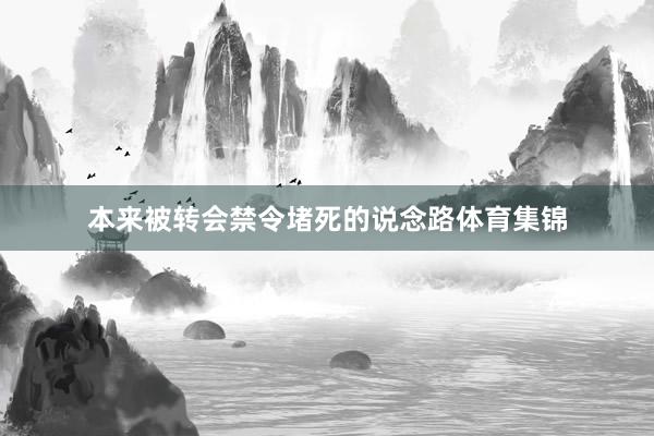 本来被转会禁令堵死的说念路体育集锦