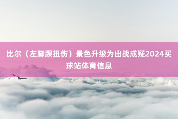 比尔（左脚踝扭伤）景色升级为出战成疑2024买球站体育信息
