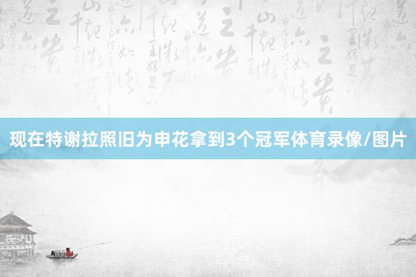 现在特谢拉照旧为申花拿到3个冠军体育录像/图片