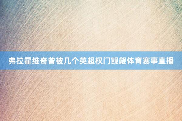 弗拉霍维奇曾被几个英超权门觊觎体育赛事直播